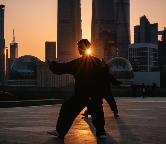 무기력한 몸을 일으키는 운동: 몸을 깨우는 심신 통합 운동 silhouette of man near buildings