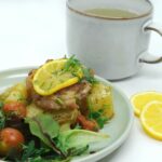 건강한 식단, 작은 변화가 만드는 큰 차이 a plate of food next to a cup of tea